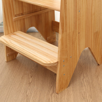 Wooden Learning Tower - Natural Wood for kids and family play, image 7