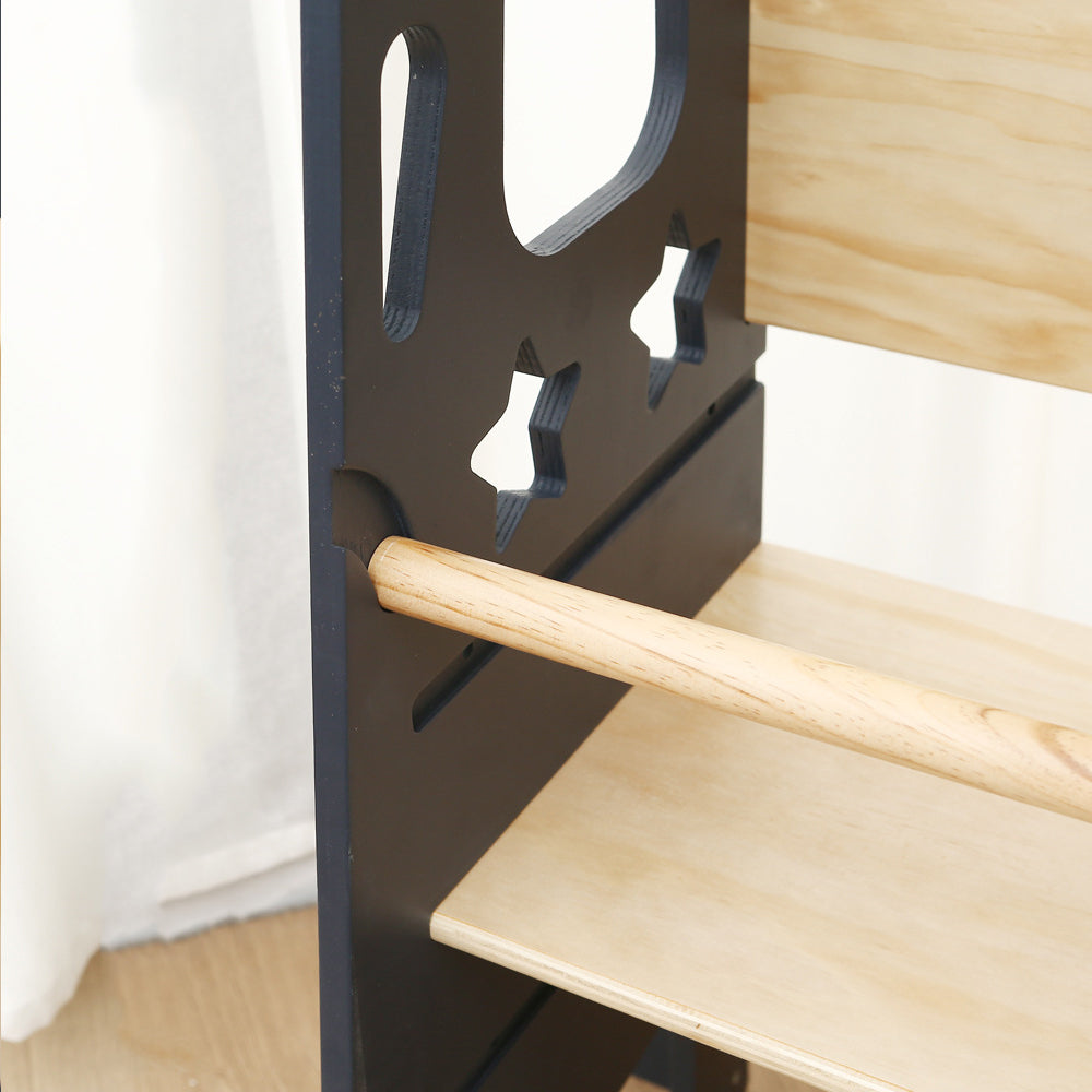 Classic Solid Wood Learning Tower - Gray for kids and family play, image 13