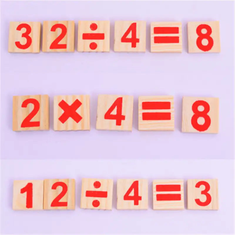 Wooden Math Learning Toy - Starter Set for kids and family play, image 4