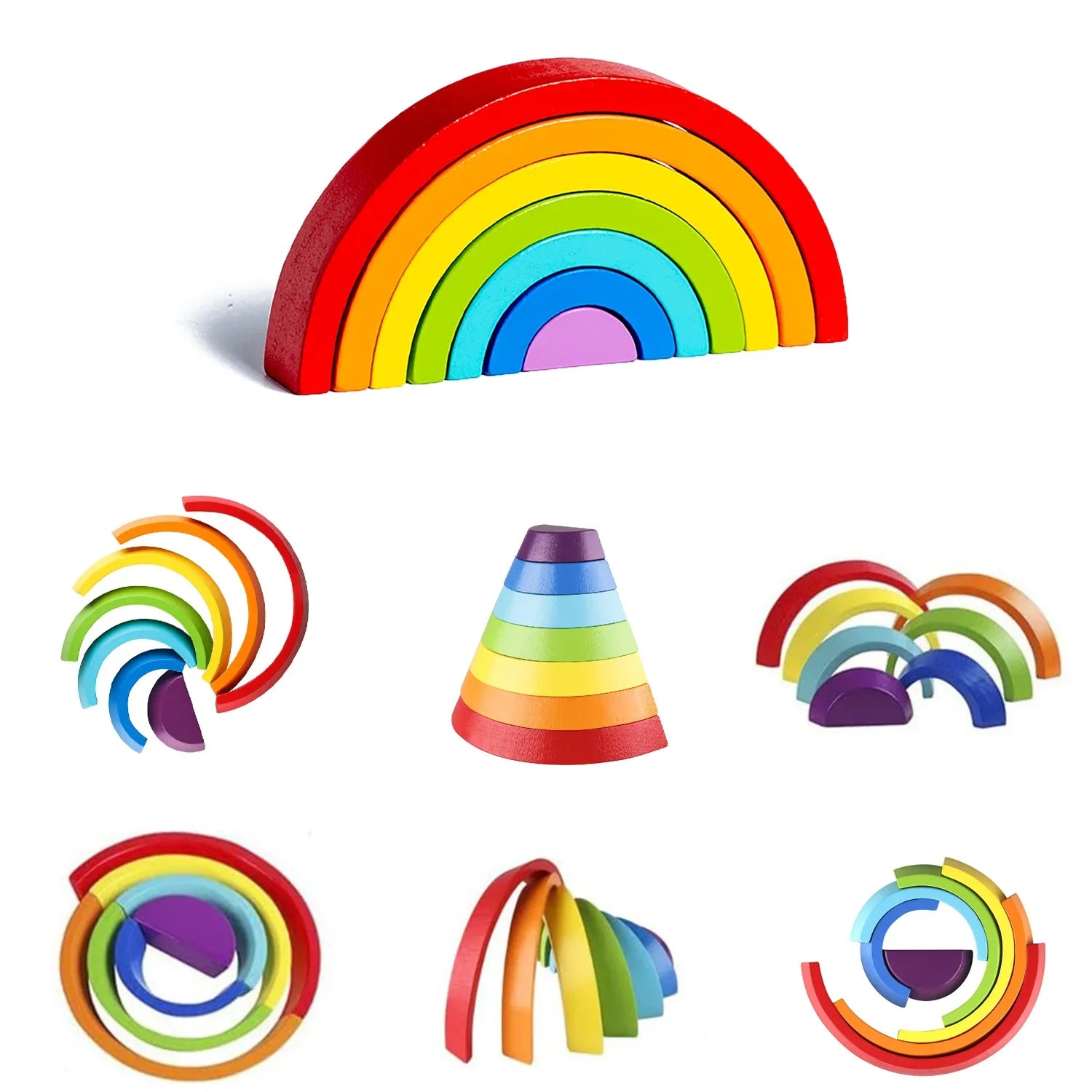 Wooden Stacking Toy for kids and family play, image 2