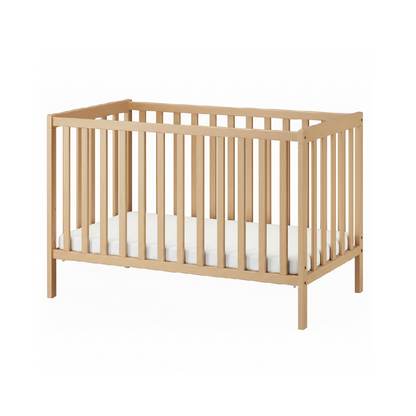 Adjustable Wooden Baby Crib for kids and family play, image 1
