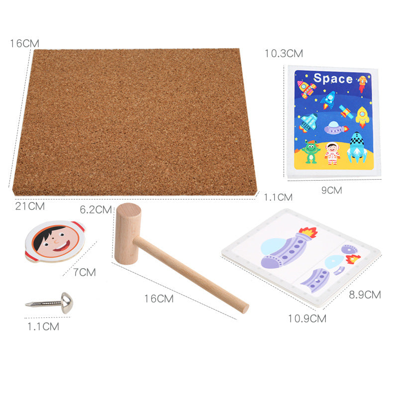 Wooden Hammer Puzzle for kids and family play, image 7