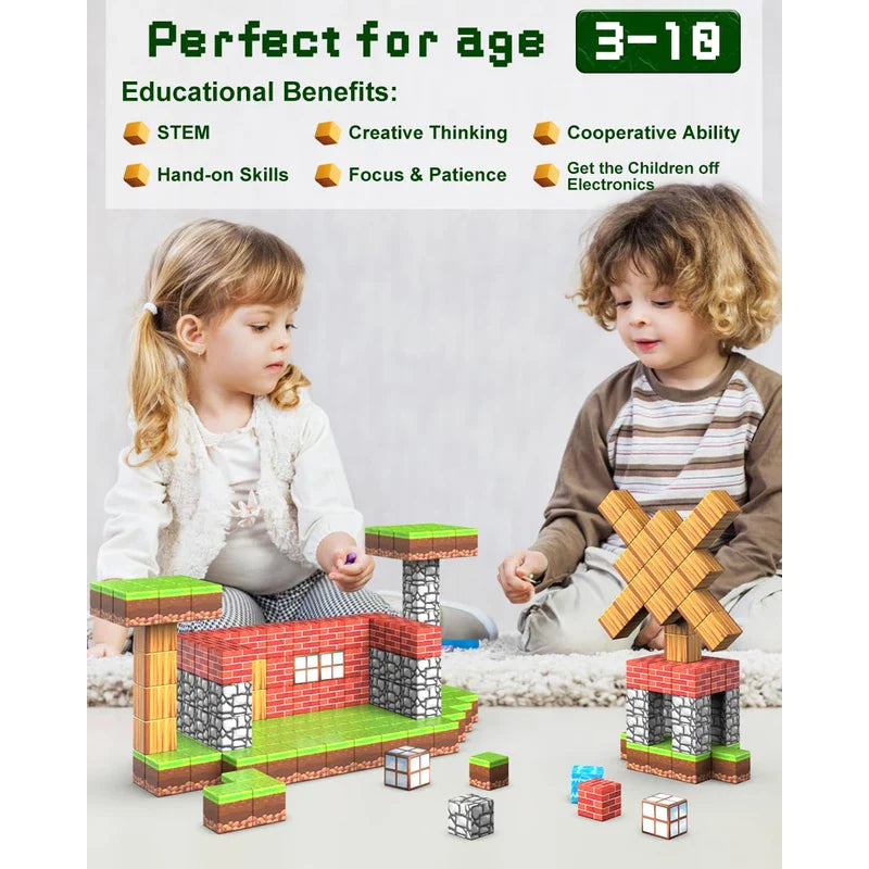 Magnetic Building Blocks Set - Activity Set for kids and family play, image 3