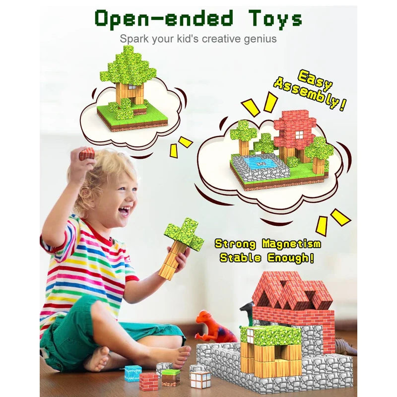 Magnetic Building Blocks Set - Activity Set for kids and family play, image 7