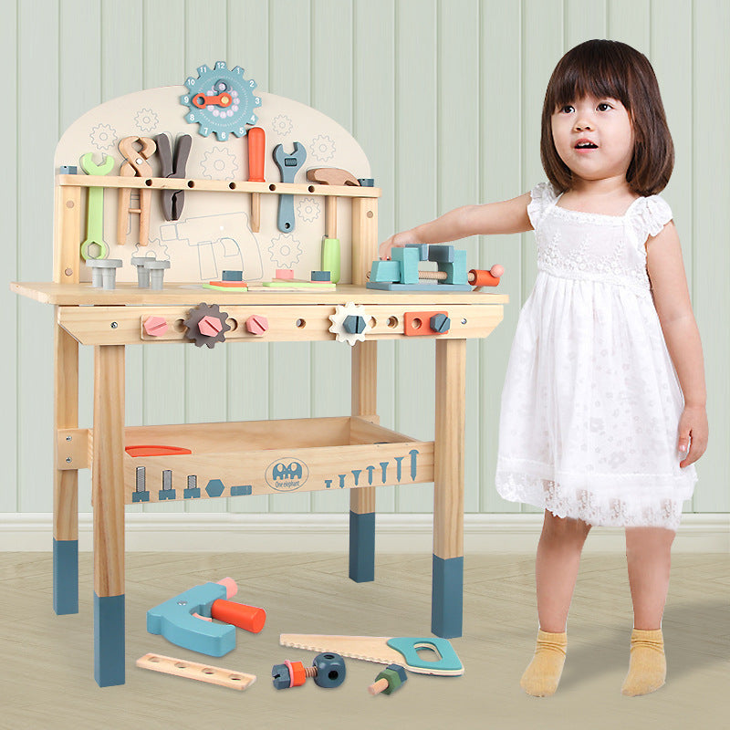 Kids Wooden Workbench - with Storage for kids and family play, image 2