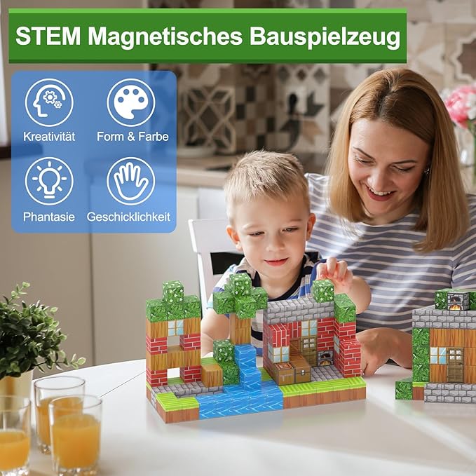 Magnetic Building Blocks Set - Blocks 15 for kids and family play, image 3