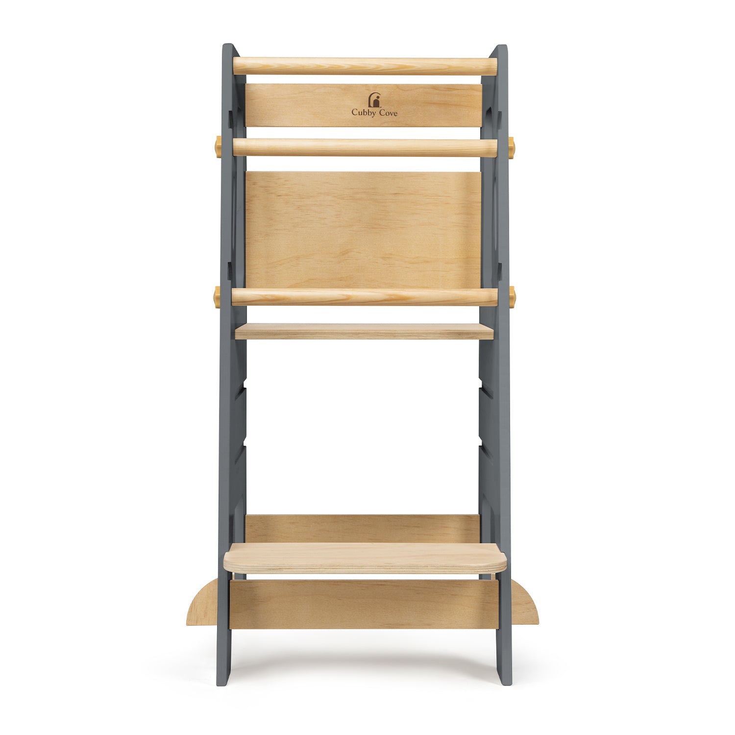 Adjustable toddler kitchen helper stool allowing children to safely reach counter height