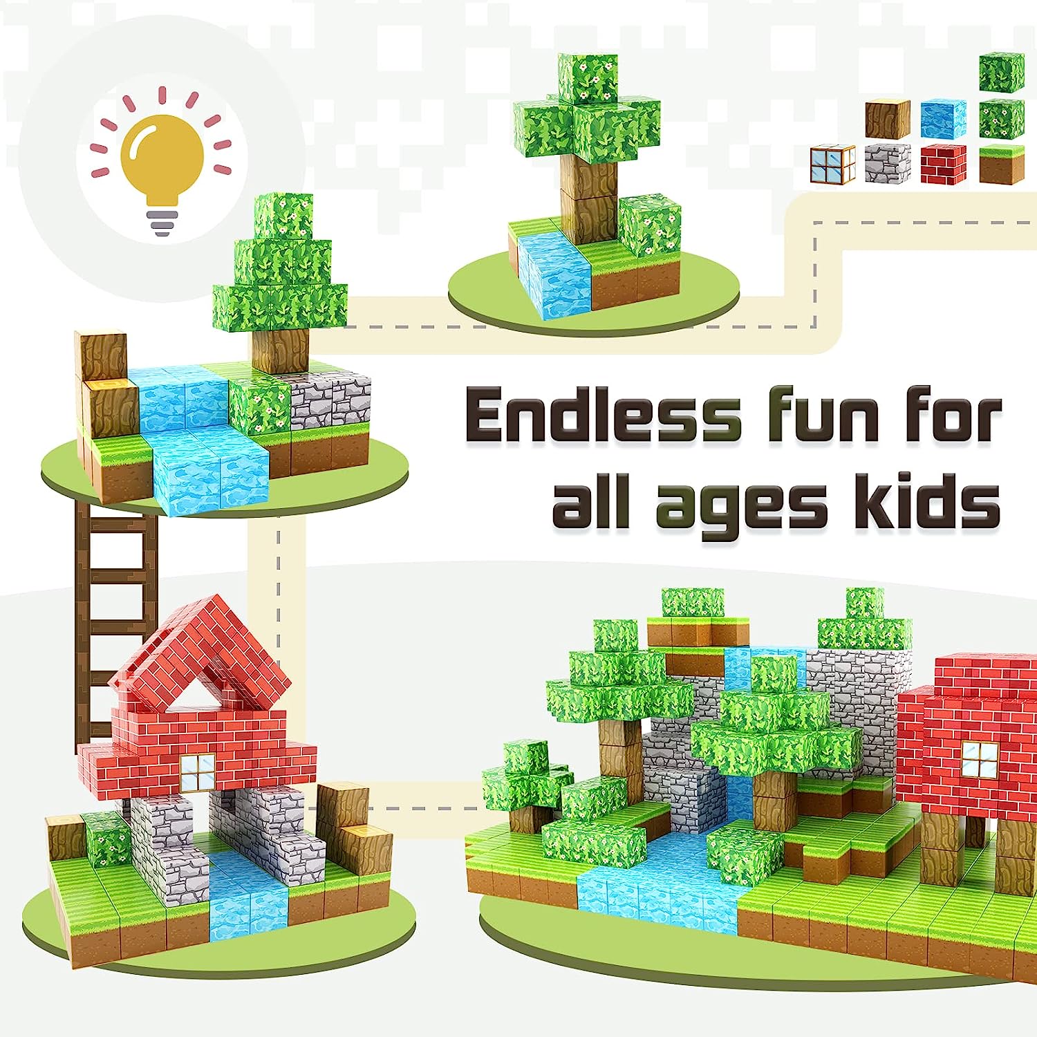 Magnetic Building Blocks Set - Premium Set for kids and family play, image 10