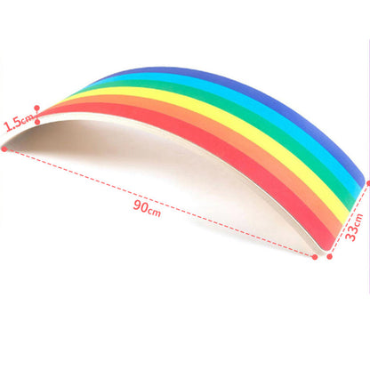 Wooden Balance Board - Rainbow for kids and family play, image 13
