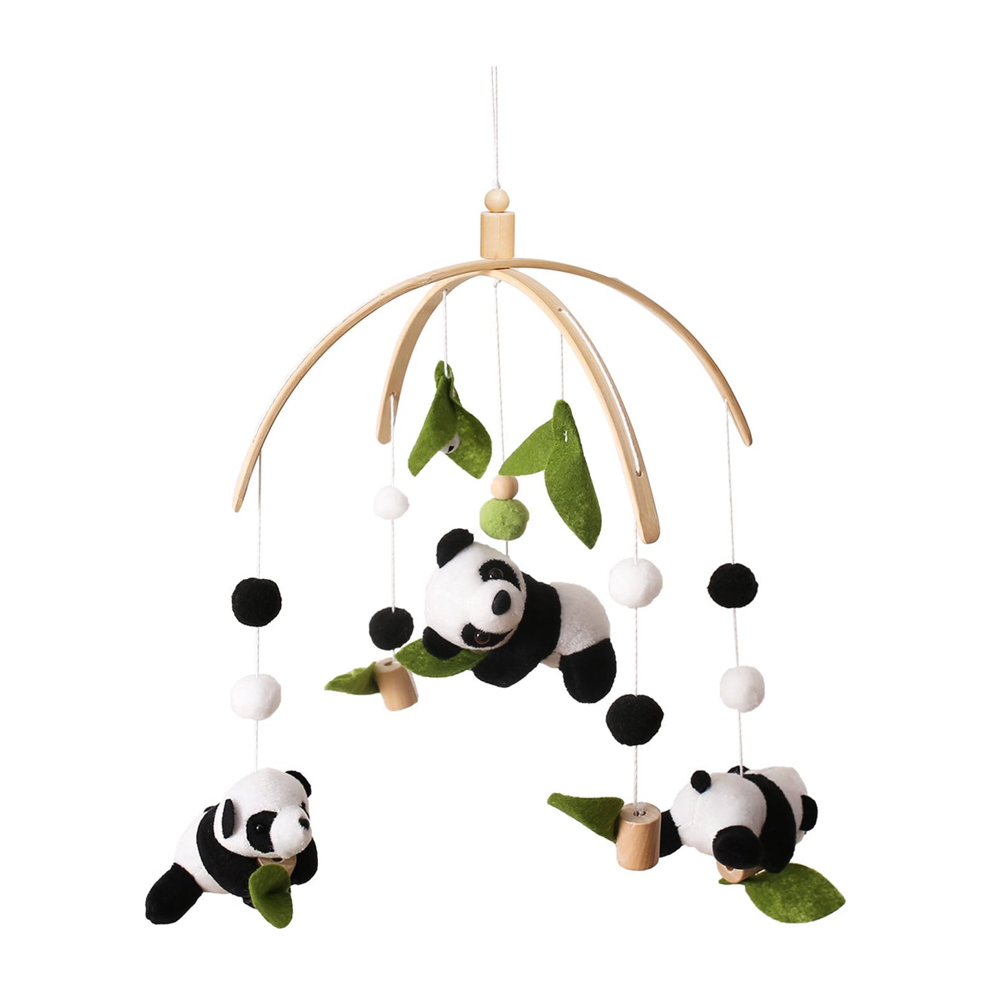 Cute bear and moon baby mobile for peaceful nursery crib decoration