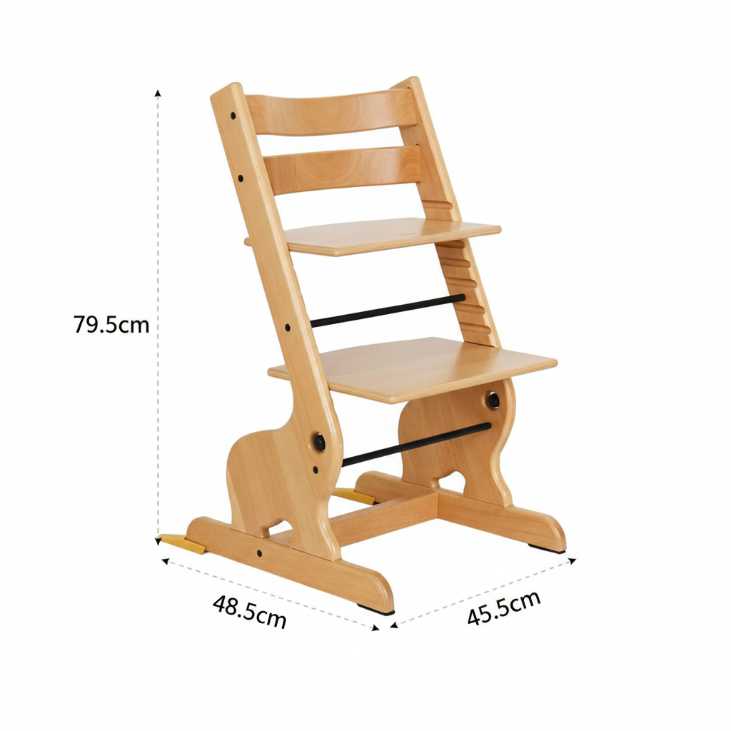 Wooden High Chair for kids and family play, image 8