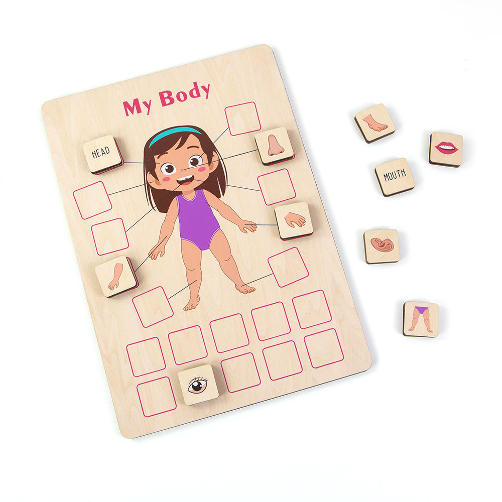 Wooden Body Puzzle for kids and family play, image 2