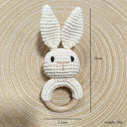 BPA-free natural wood baby teether for safe chewing