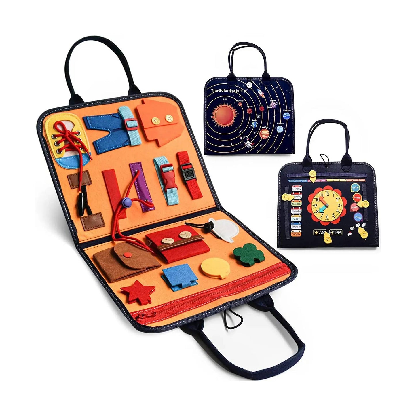 Felt Busy Board Quiet Book for kids and family play, image 1