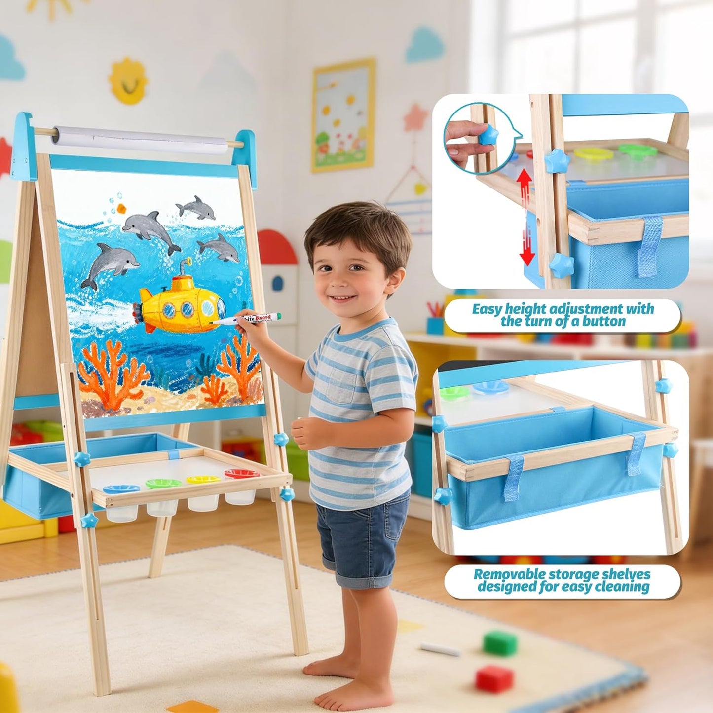 Children painting easel for playroom and bedroom