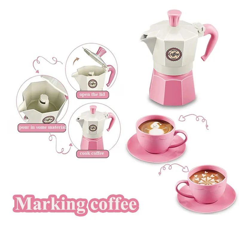 Wooden Coffee Play Set - with Wheels for kids and family play, image 4