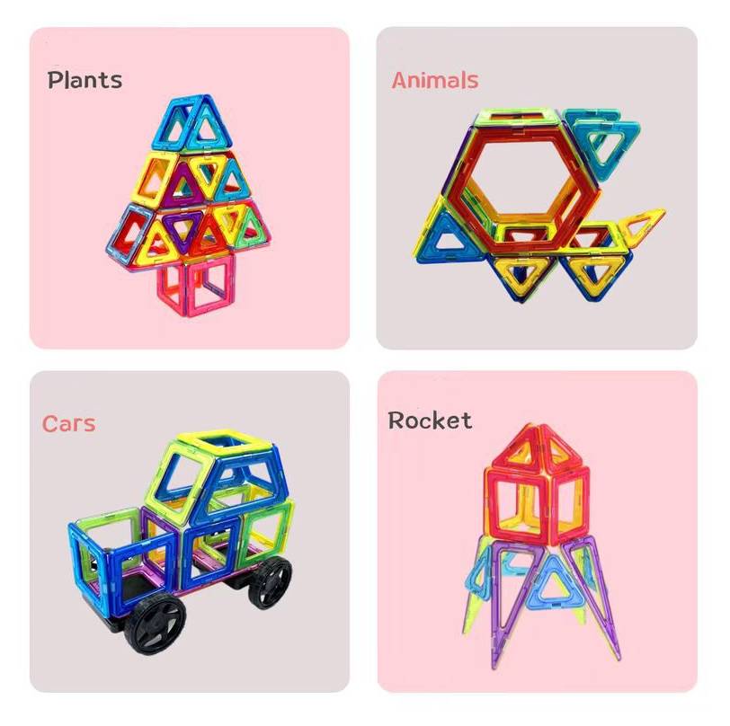 Creative magnetic building toy for open ended play