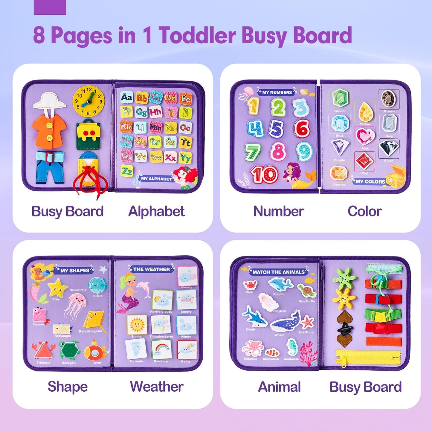 Felt busy book helping toddlers practice life skills and independence