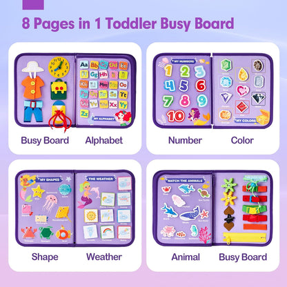 Felt busy book helping toddlers practice life skills and independence