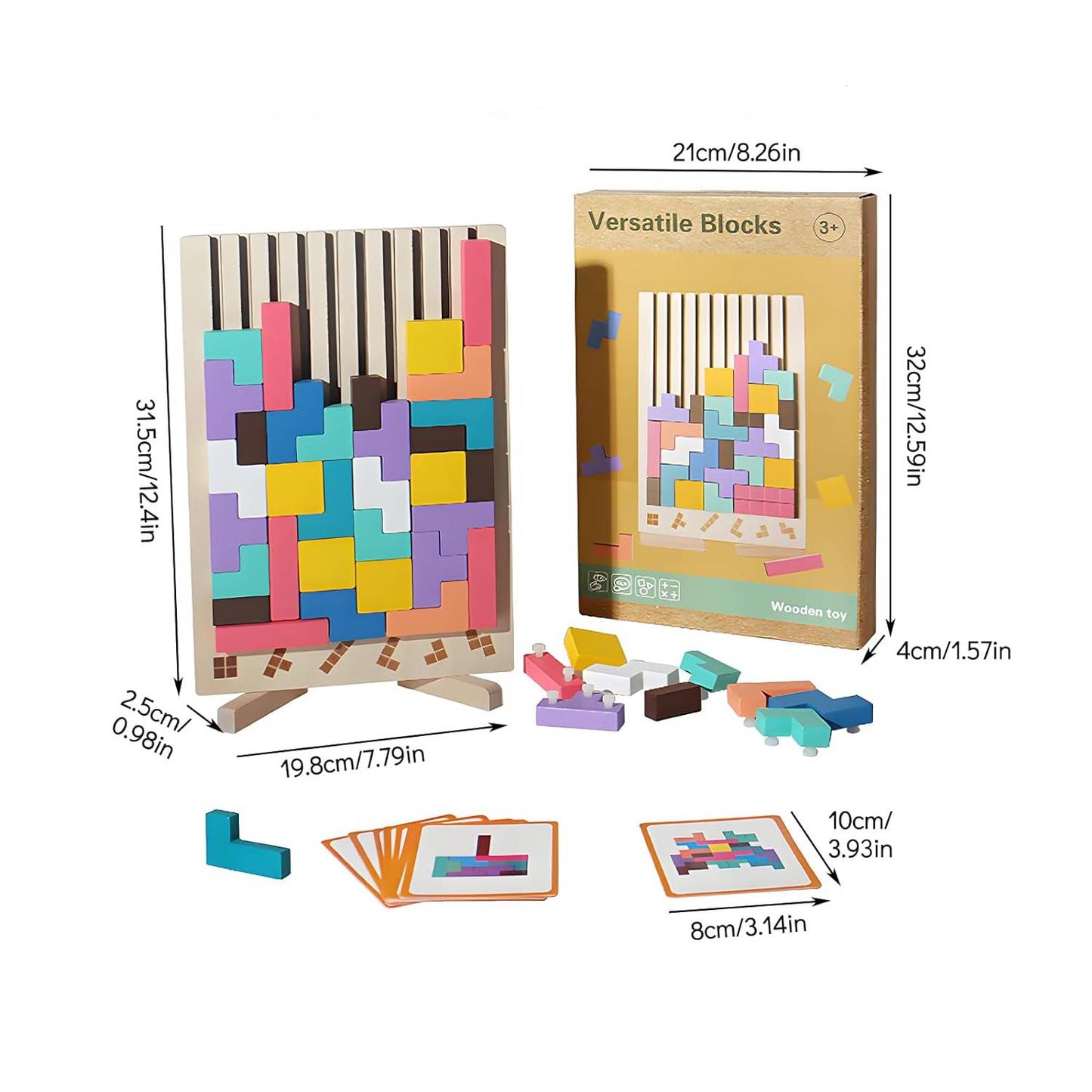 Wooden puzzle game supporting fine motor skills and hand eye coordination