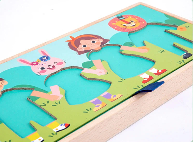 Wooden toy for fine motor skills development
