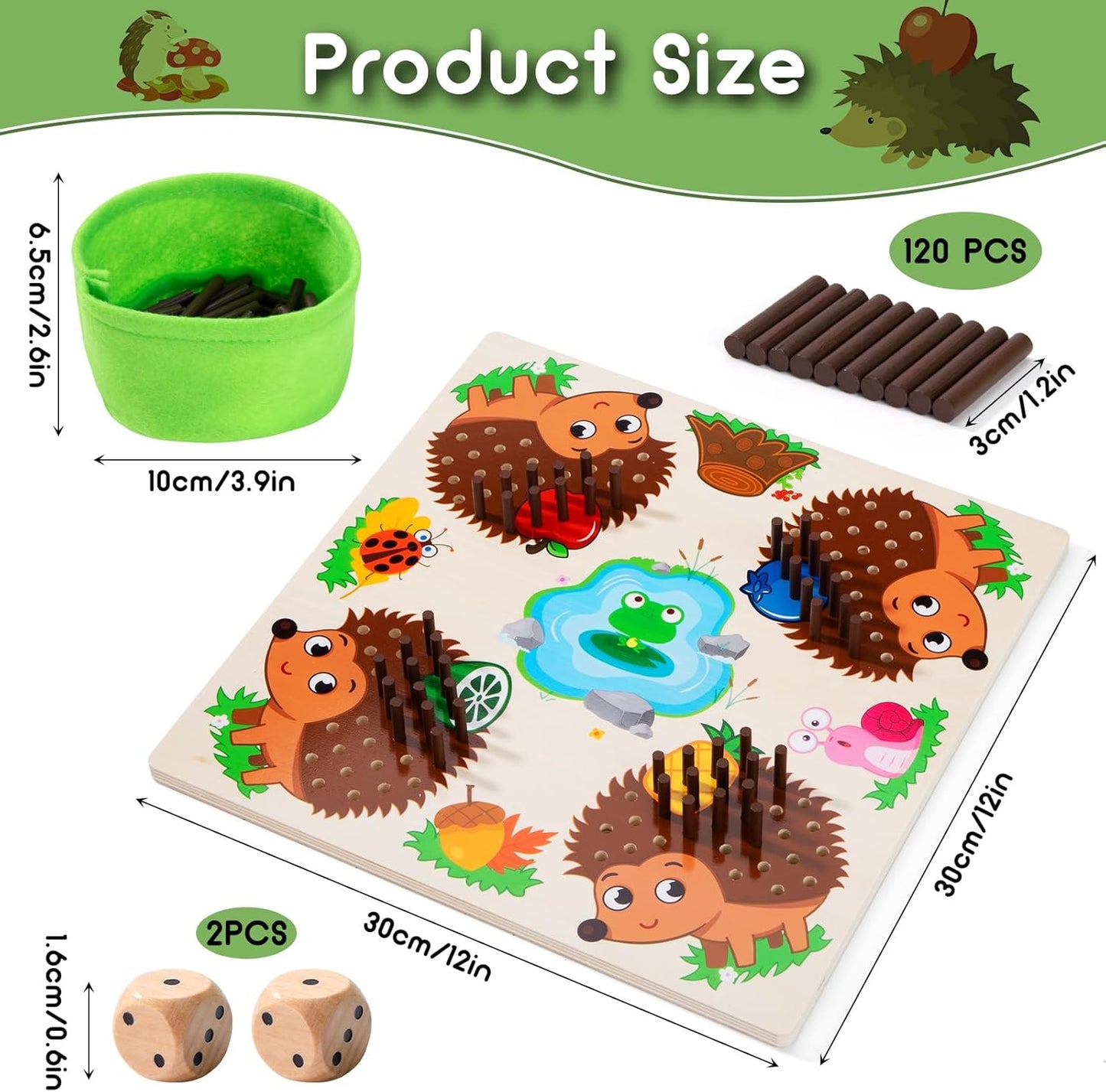 Hedgehog fine motor skills toy for children
