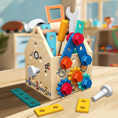 Wooden Lock and Key Activity Toy for kids and family play, image 6