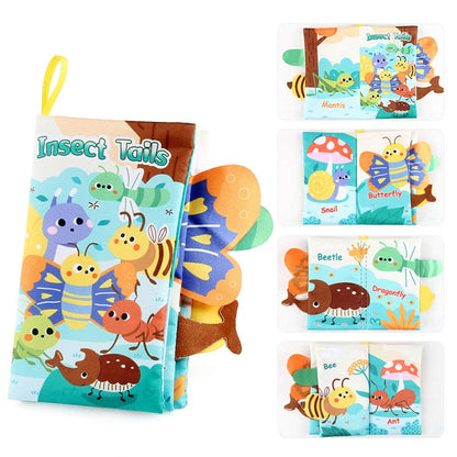 Infant sensory toy with colorful patterns and interactive activities