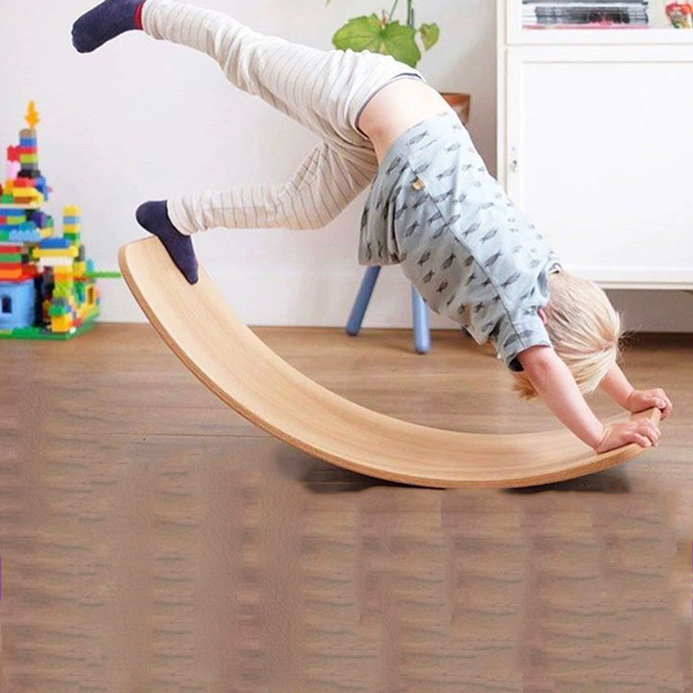 Wooden Balance Board - Rainbow for kids and family play, image 9