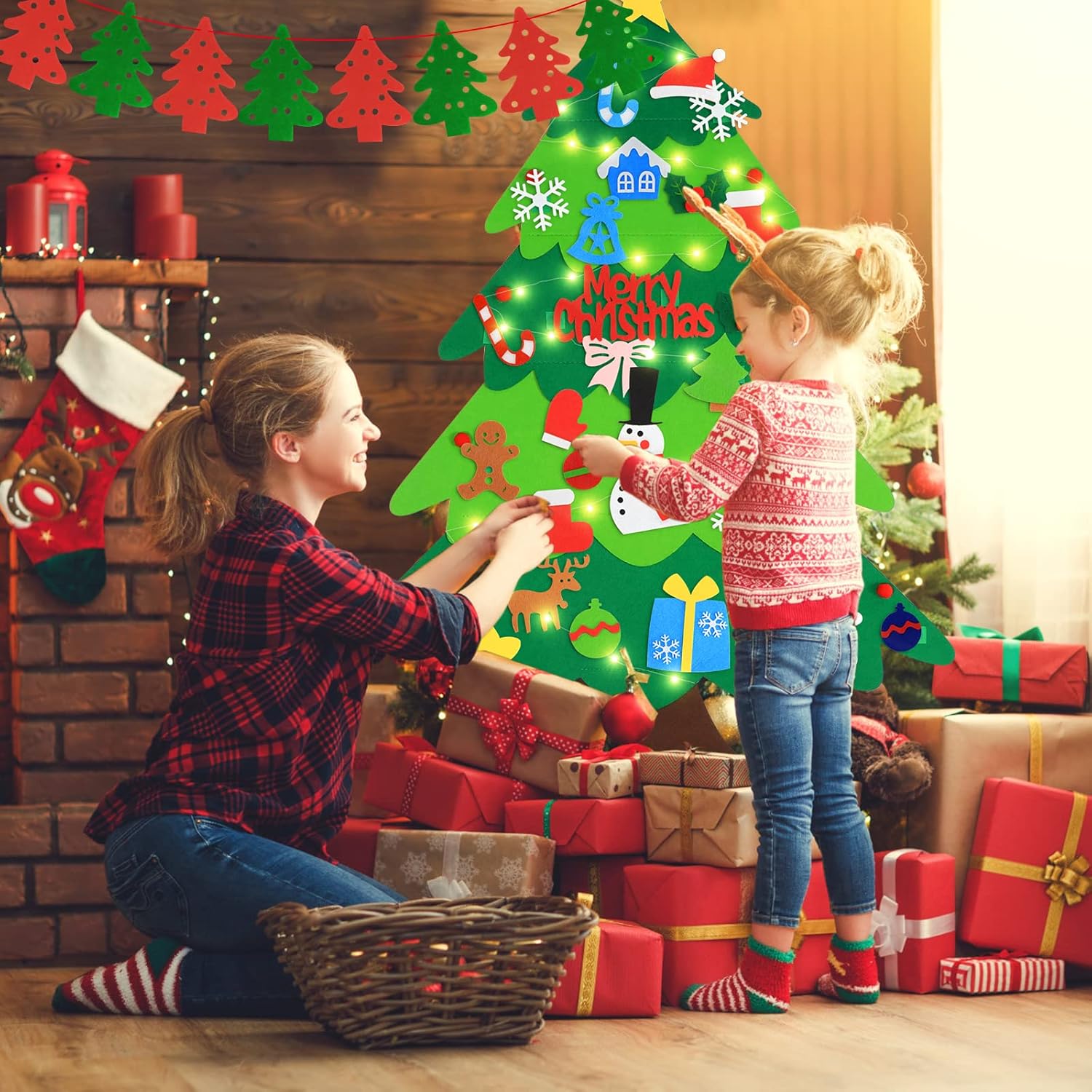 DIY Christmas tree decoration activity for kids
