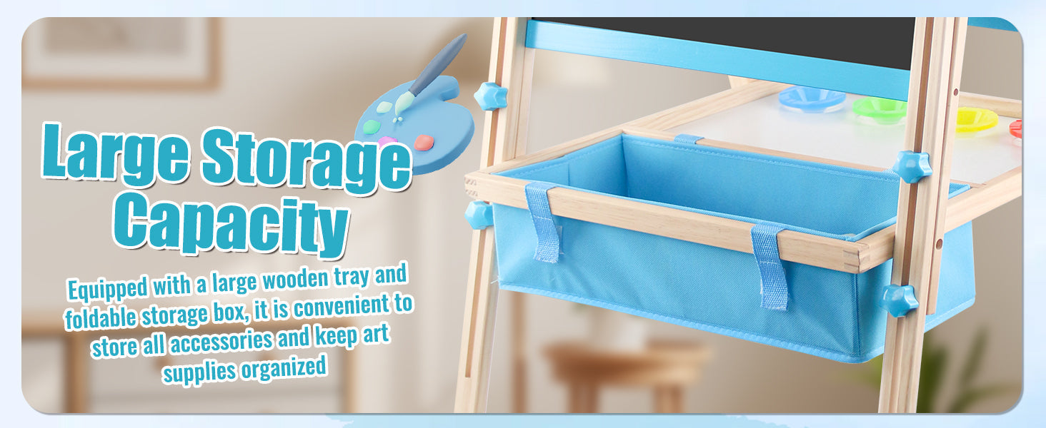 Children's easel with paper roll for painting and drawing