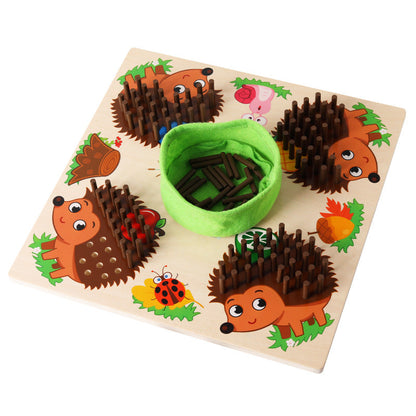 Kids learning counting skills with wooden dice

