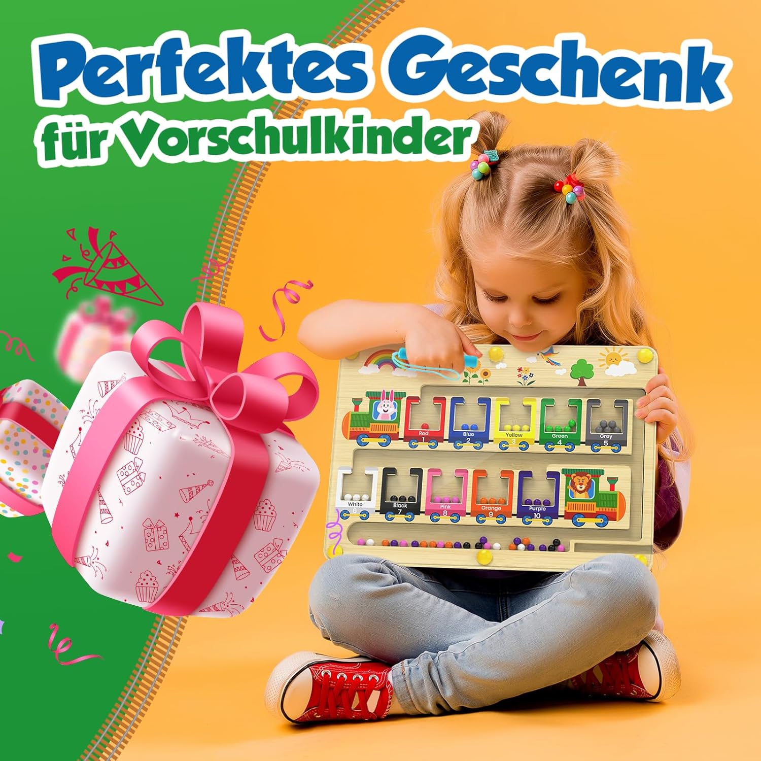 Kids magnetic maze toy developing fine motor skills and hand eye coordination