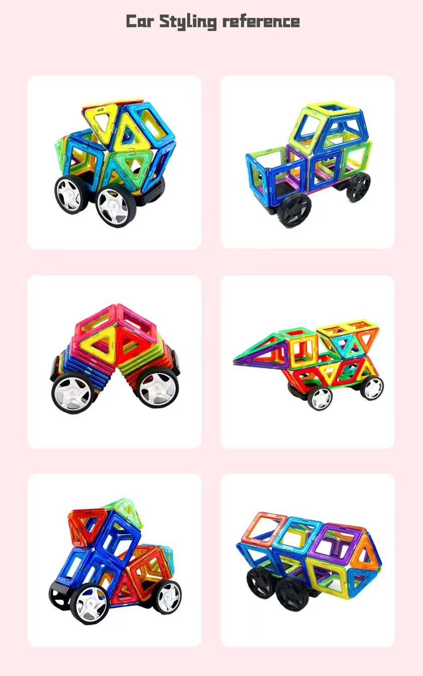 Kids STEM learning building set with magnetic pieces