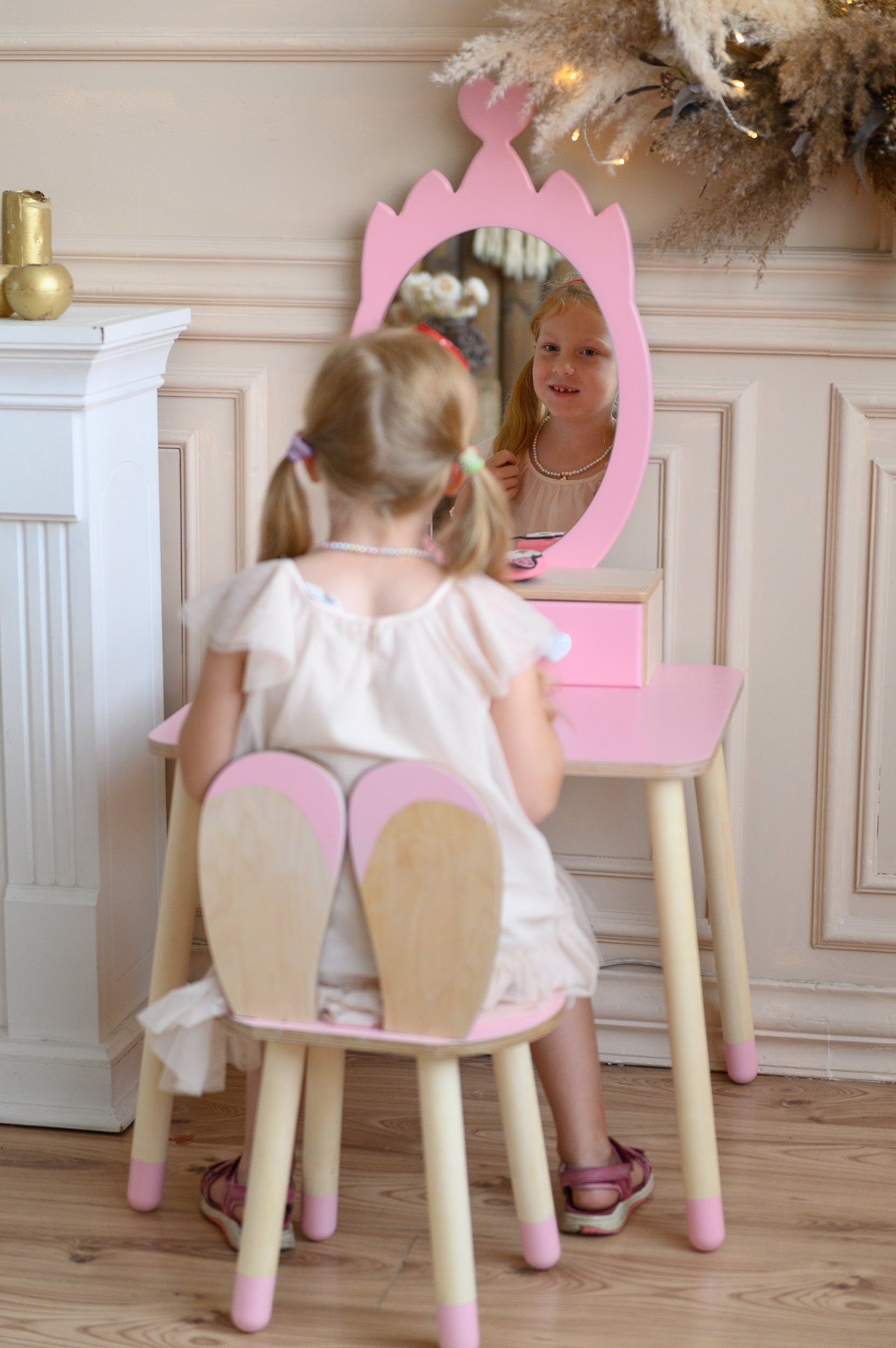Kids Table and Chair Set - Vanity Table for kids and family play, image 9