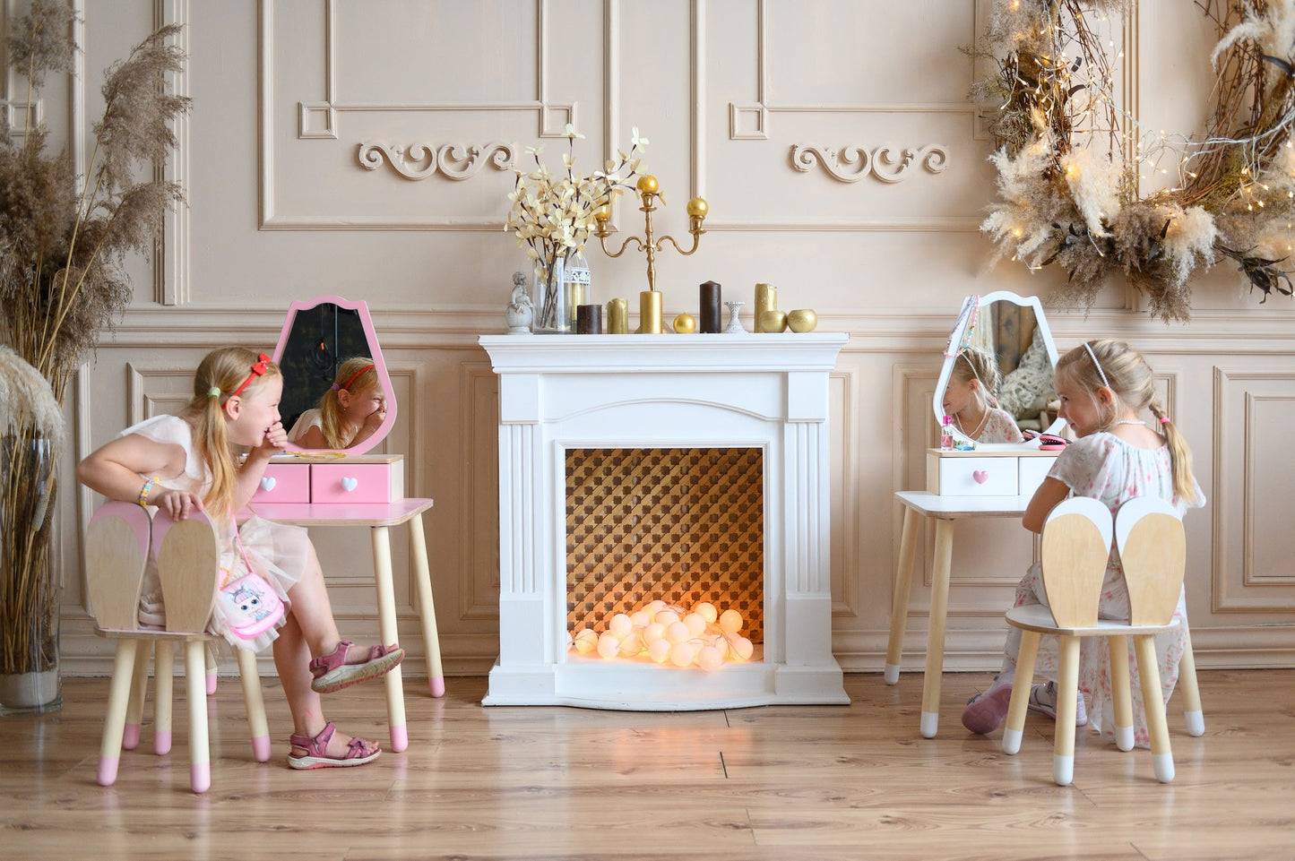 Kids Table and Chair Set - Vanity Table for kids and family play, image 2