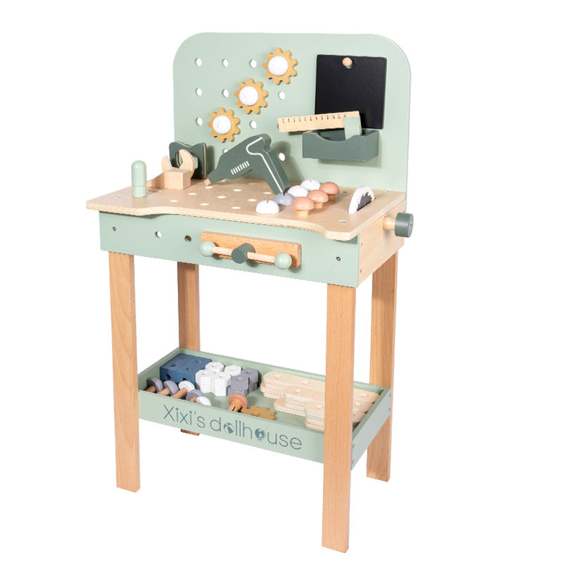 Kids Wooden Workbench - with Wheels for kids and family play, image 1