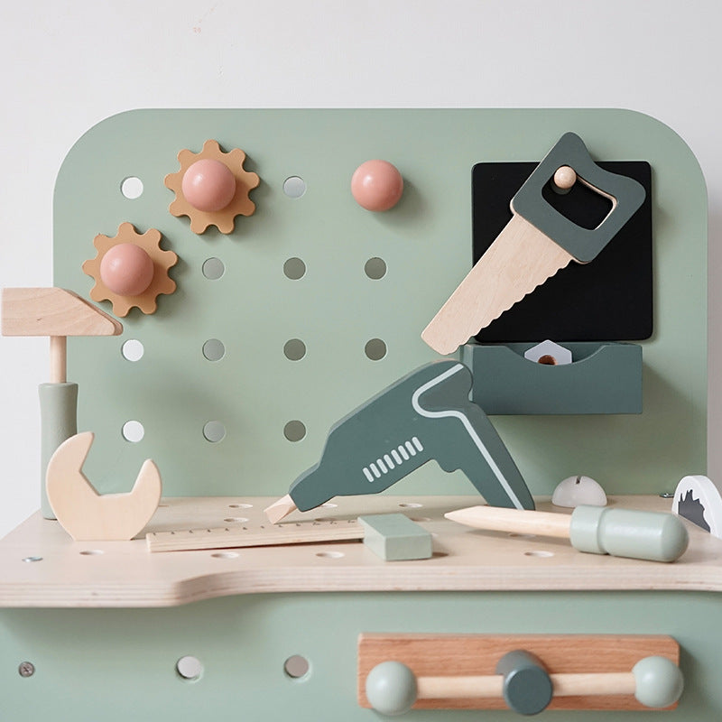 Kids Wooden Workbench - with Wheels for kids and family play, image 5
