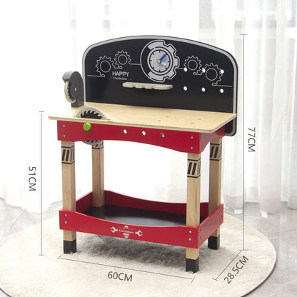 Kids Wooden Workbench - with Wheels - Large Set for kids and family play, image 2
