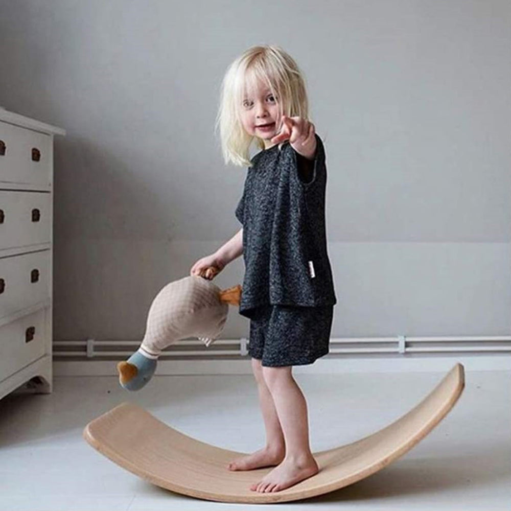 Wooden Balance Board - Rainbow for kids and family play, image 6