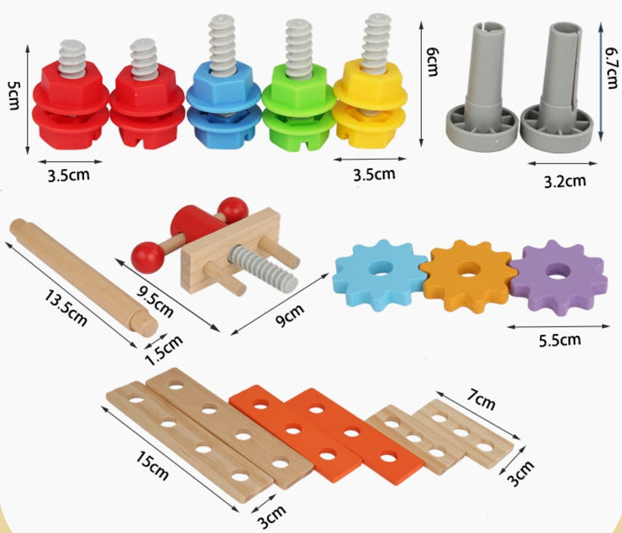 Wooden Multi-Activity Learning Toy for kids and family play, image 6