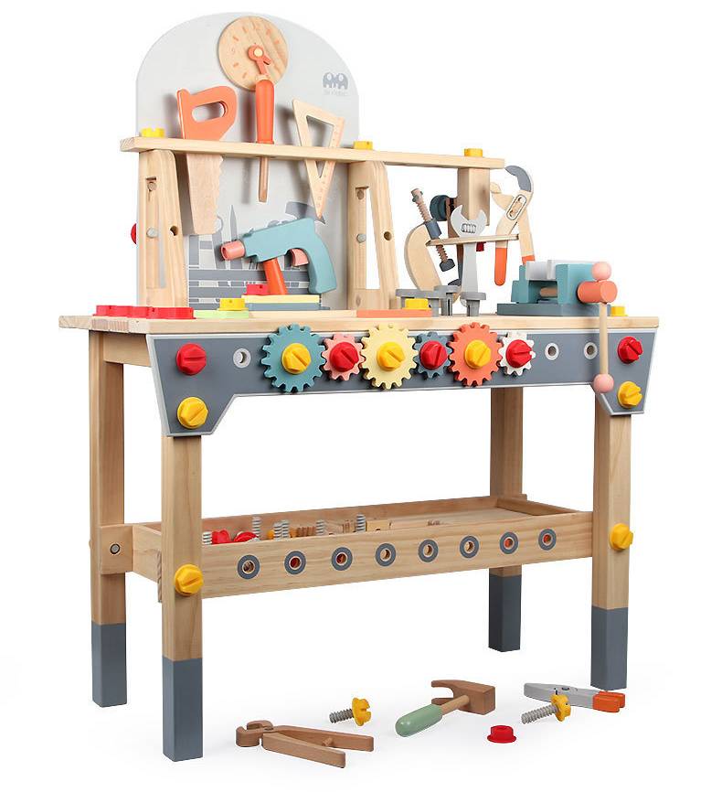 Large Kids Wooden Workbench - with Wheels for kids and family play, image 1