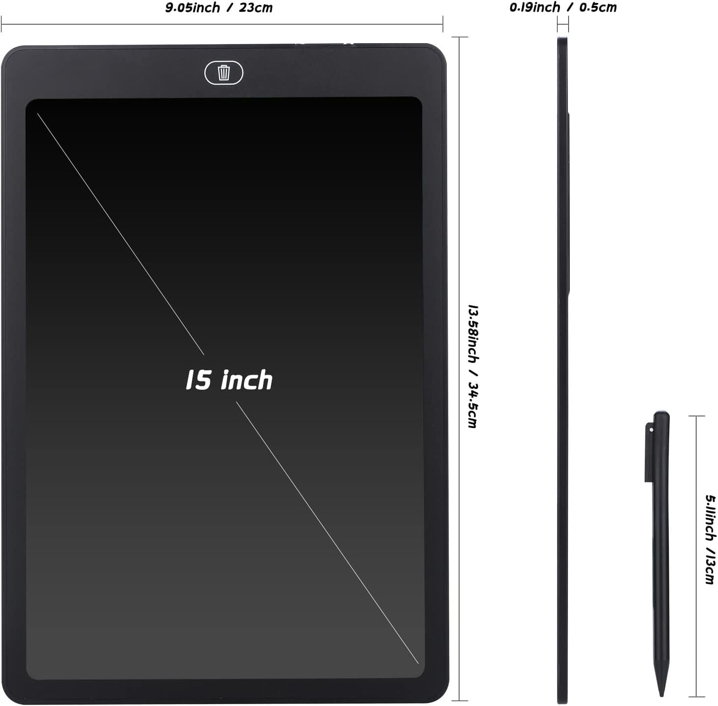 LCD writing tablet with colorful pressure sensitive screen
