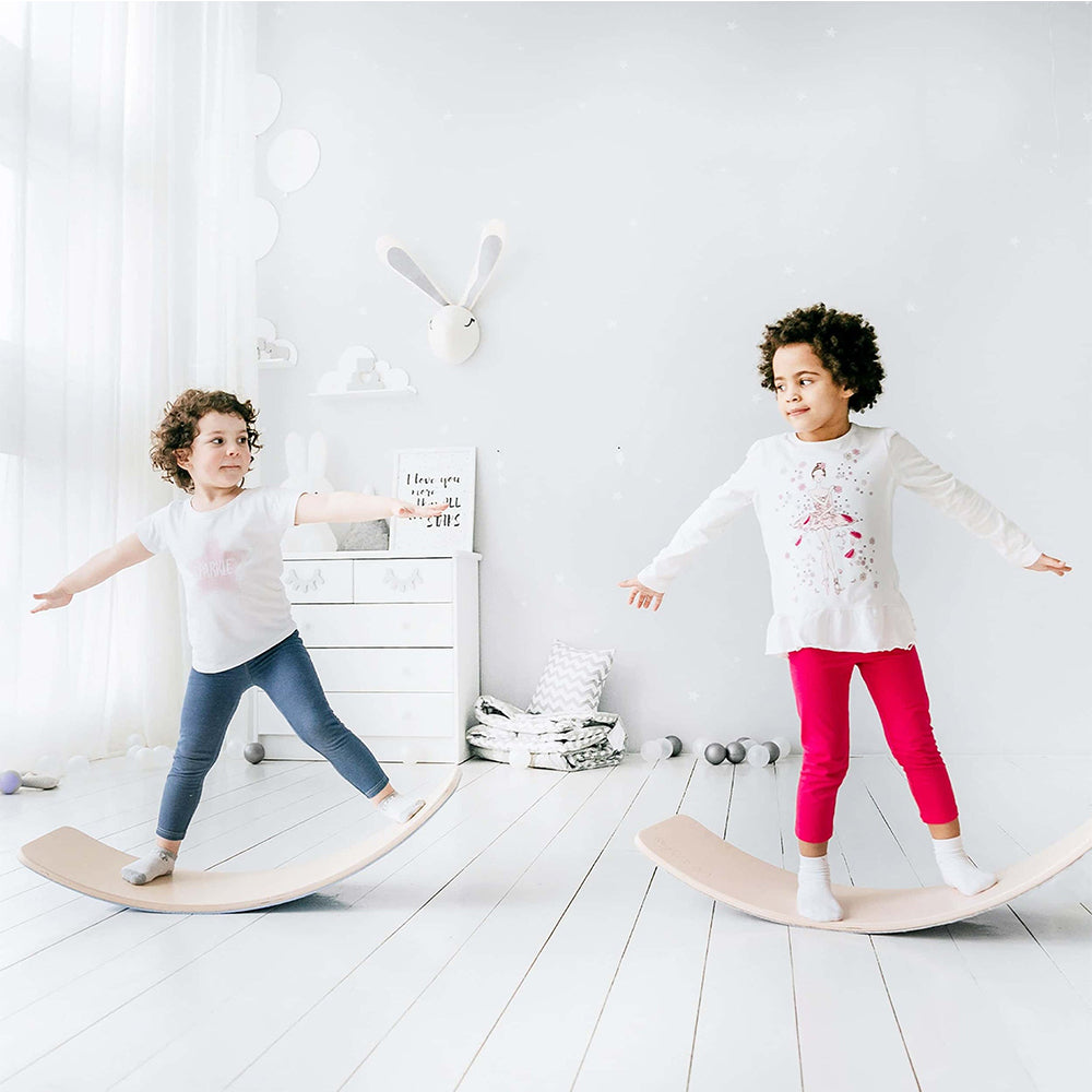 Wooden Balance Board - Rainbow for kids and family play, image 4