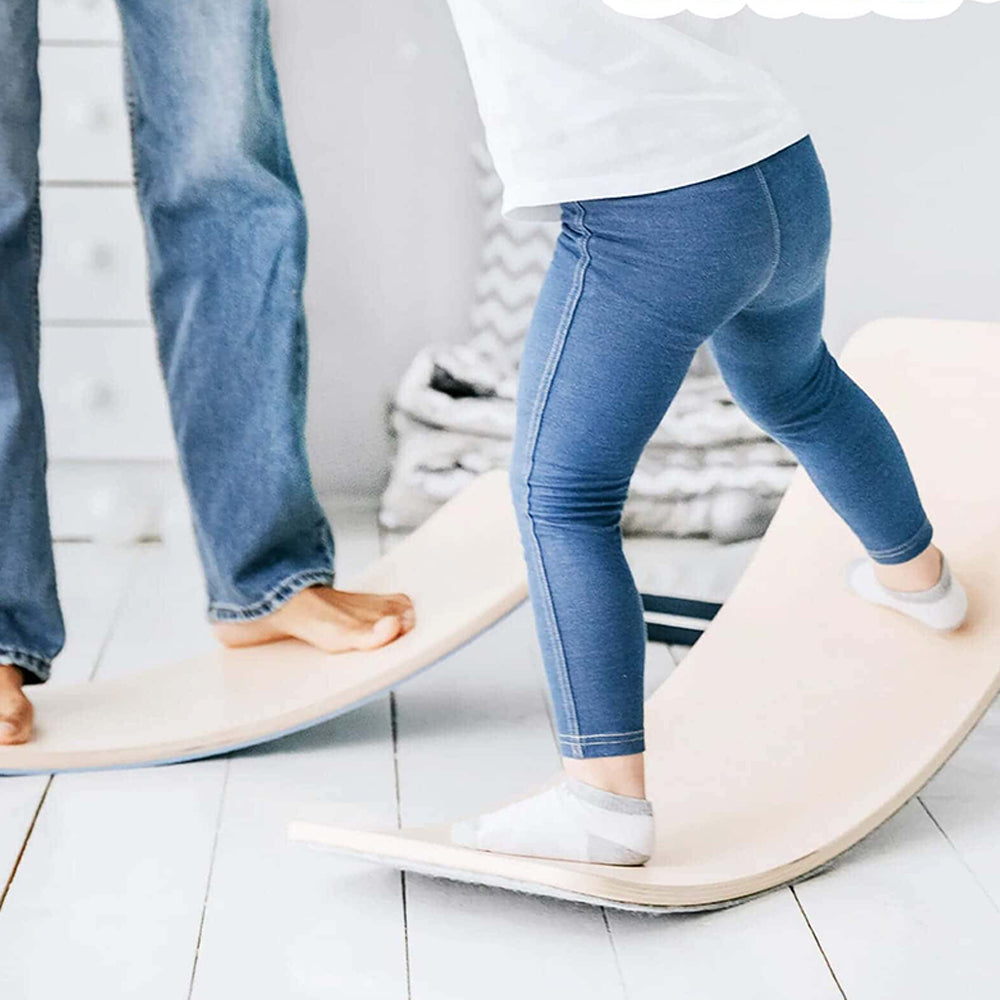 Wooden Balance Board - Rainbow for kids and family play, image 5
