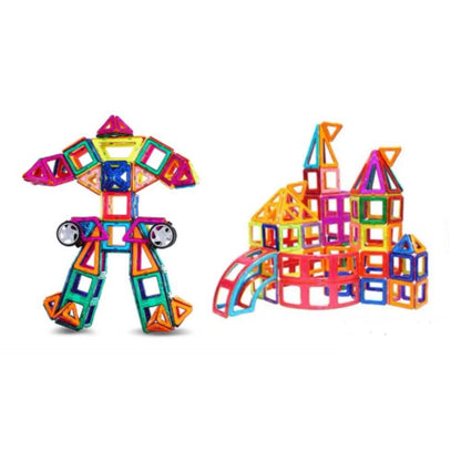 Colorful magnetic building blocks in different geometric shapes