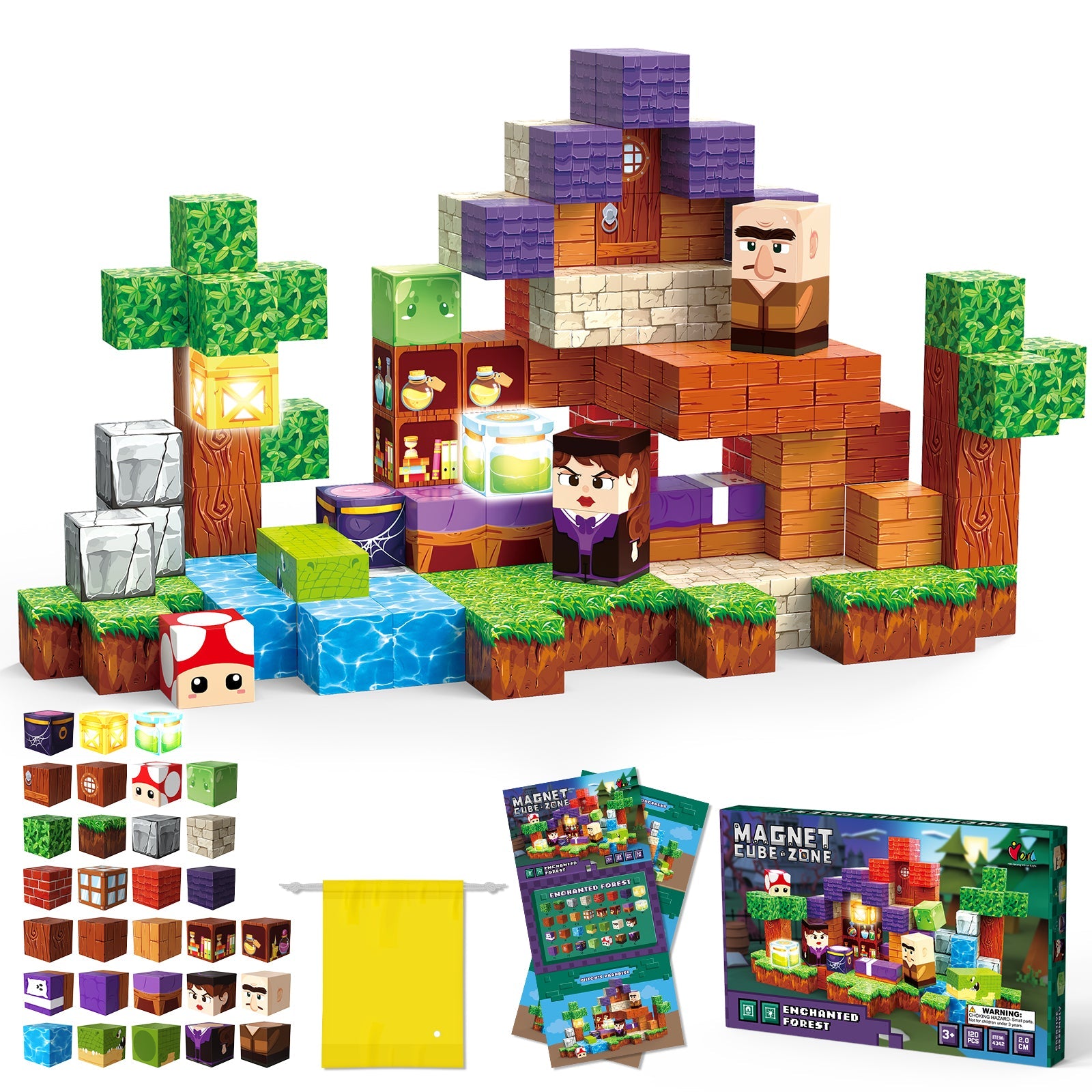 120 piece magnetic building toy for children