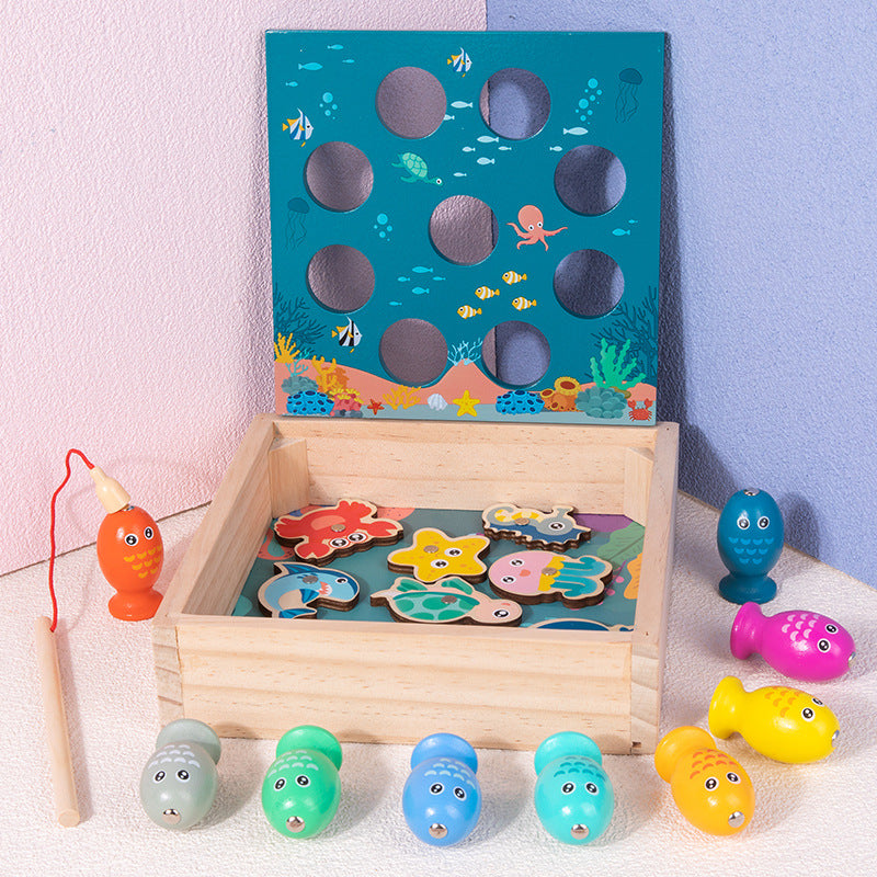 Wooden Fishing Game - Fishing Game for kids and family play, image 3