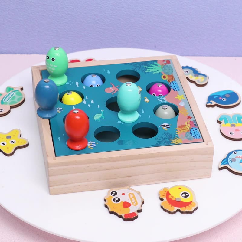 Wooden Fishing Game - Fishing Game for kids and family play, image 2