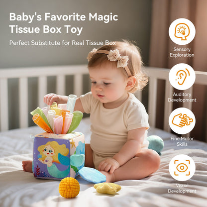 Mermaid sensory baby toy for early learning and exploration